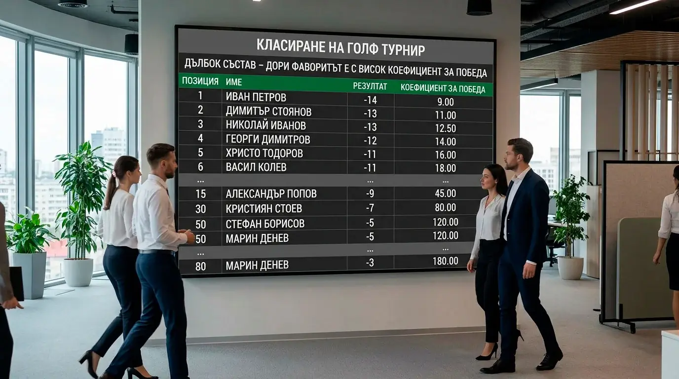 Фаворит в голф турнир с висок коефициент заради полето от над сто играчи