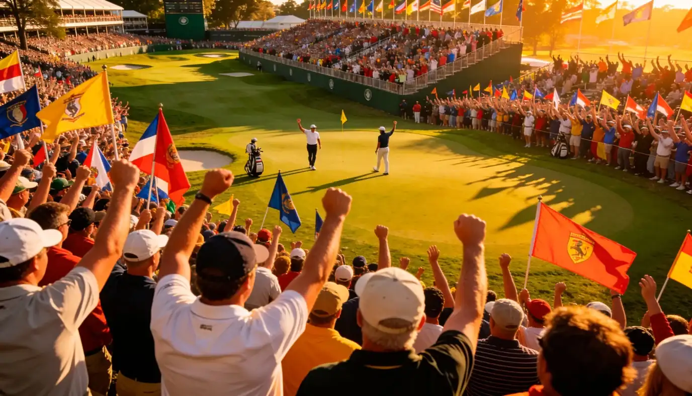 Домакинска тълпа подкрепя отбора си на Ryder Cup