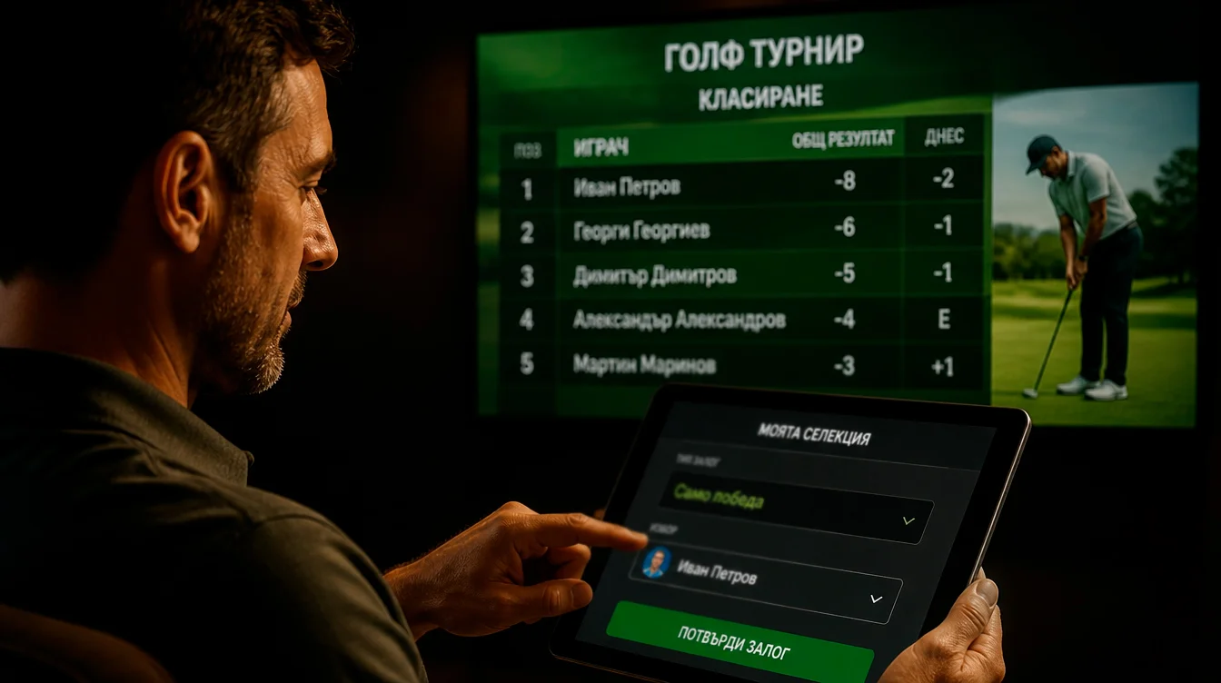 Win-only залог при силна убеденост в победа на конкретен голфър